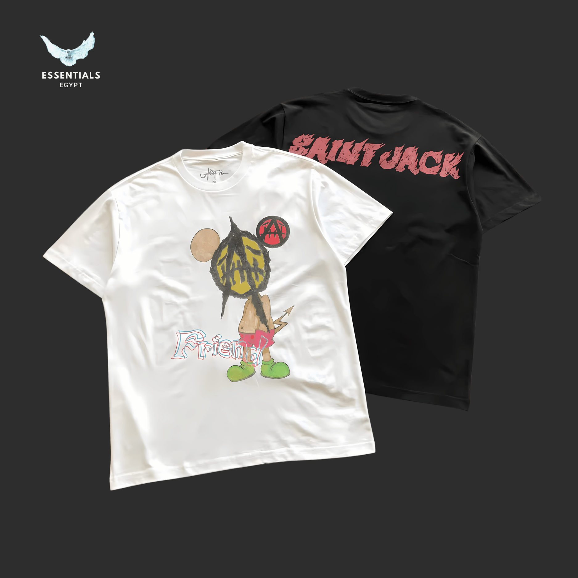 Travis Scott Saint Michael Dual Tees Egypt | Essentials EG