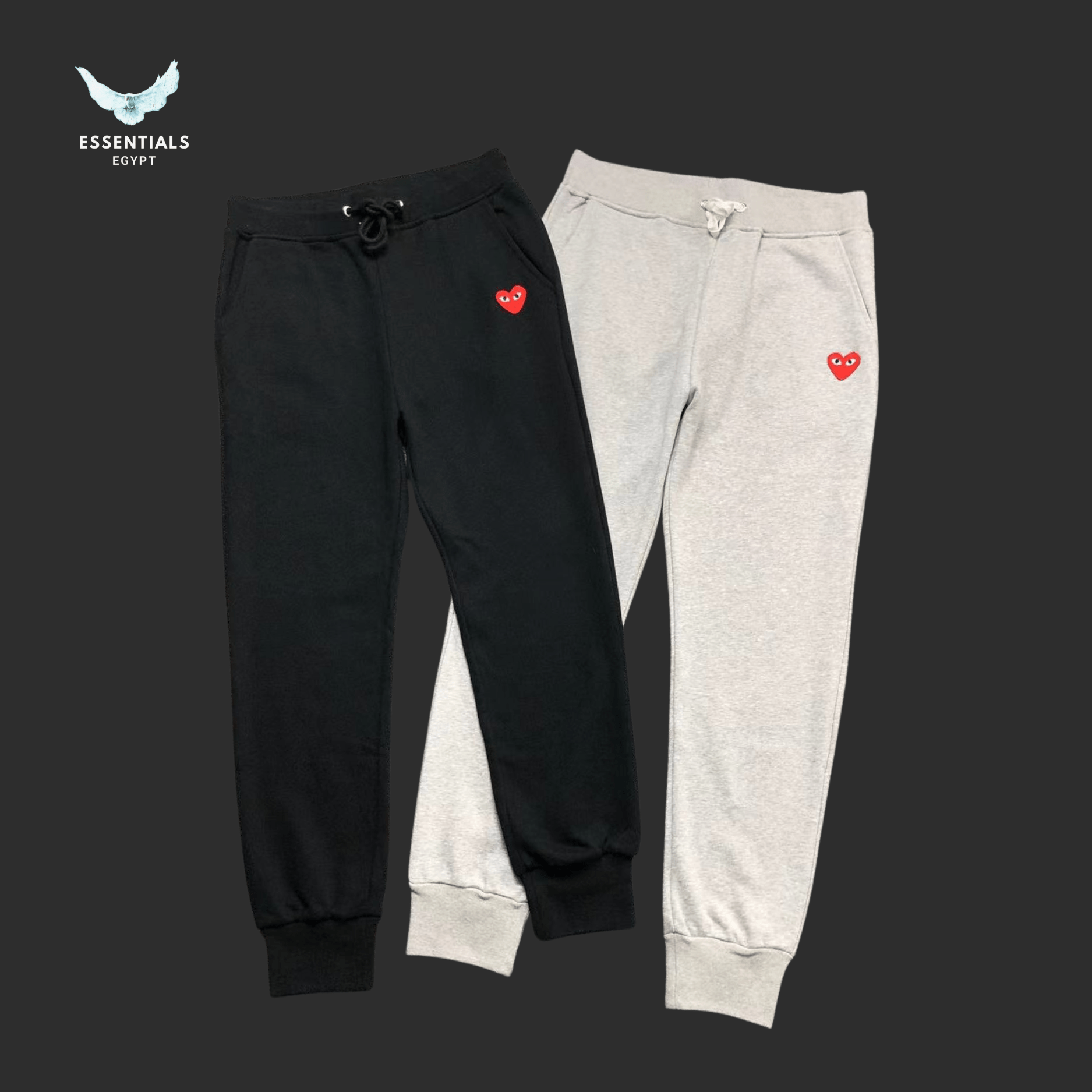 CDG Play Trousers – Red Heart - ESSENTIALS EGYPT