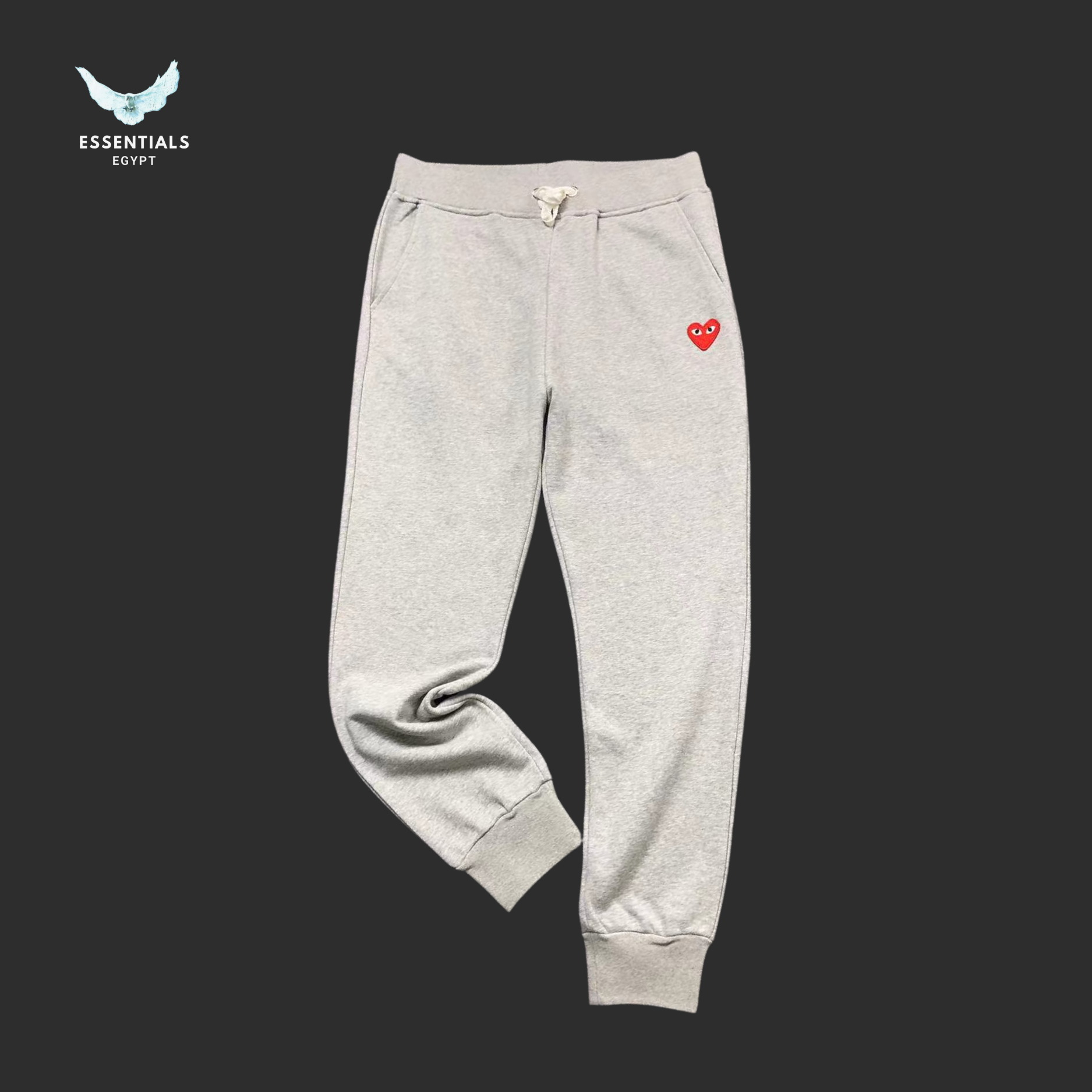 CDG Play Trousers – Red Heart