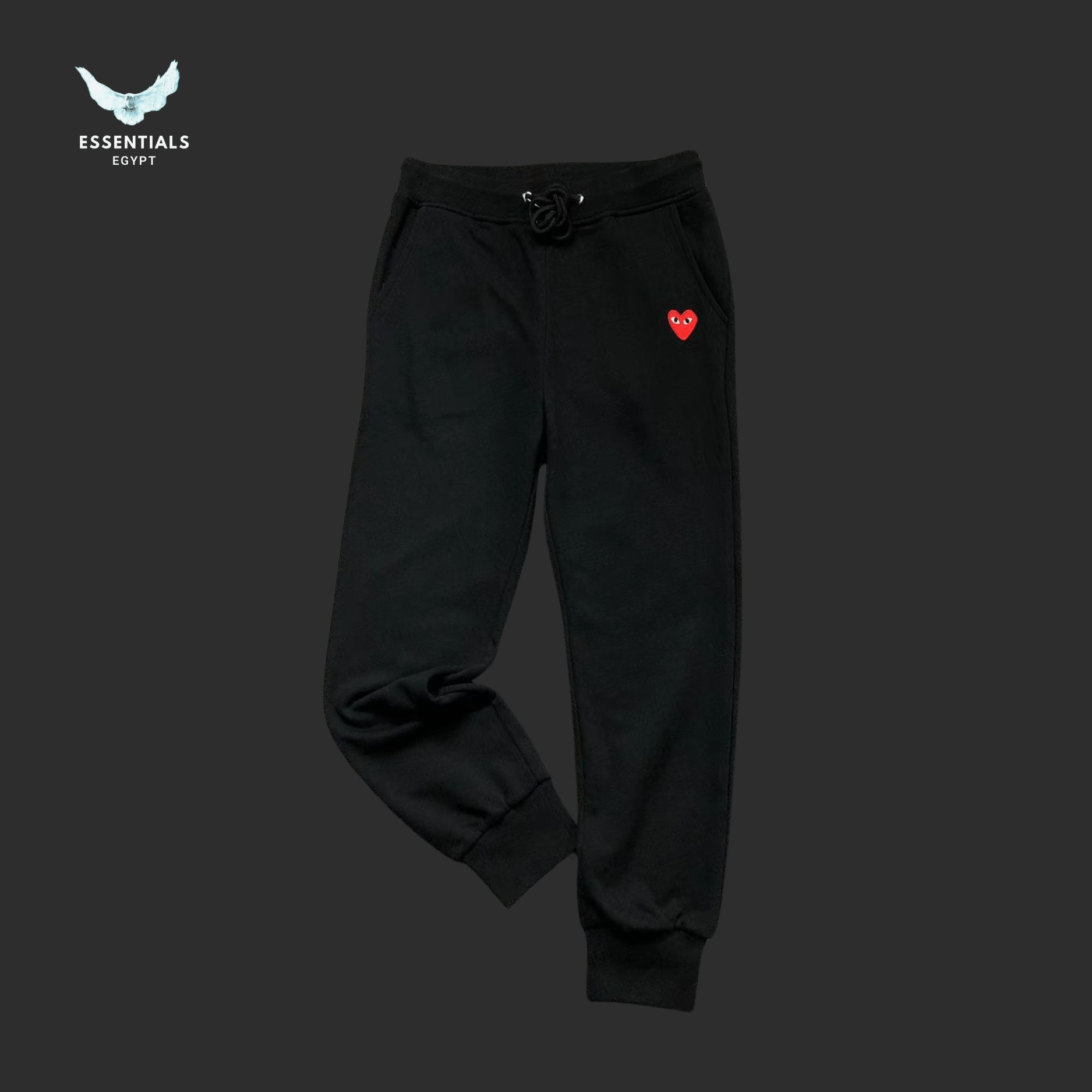CDG Play Trousers – Red Heart - ESSENTIALS EGYPT