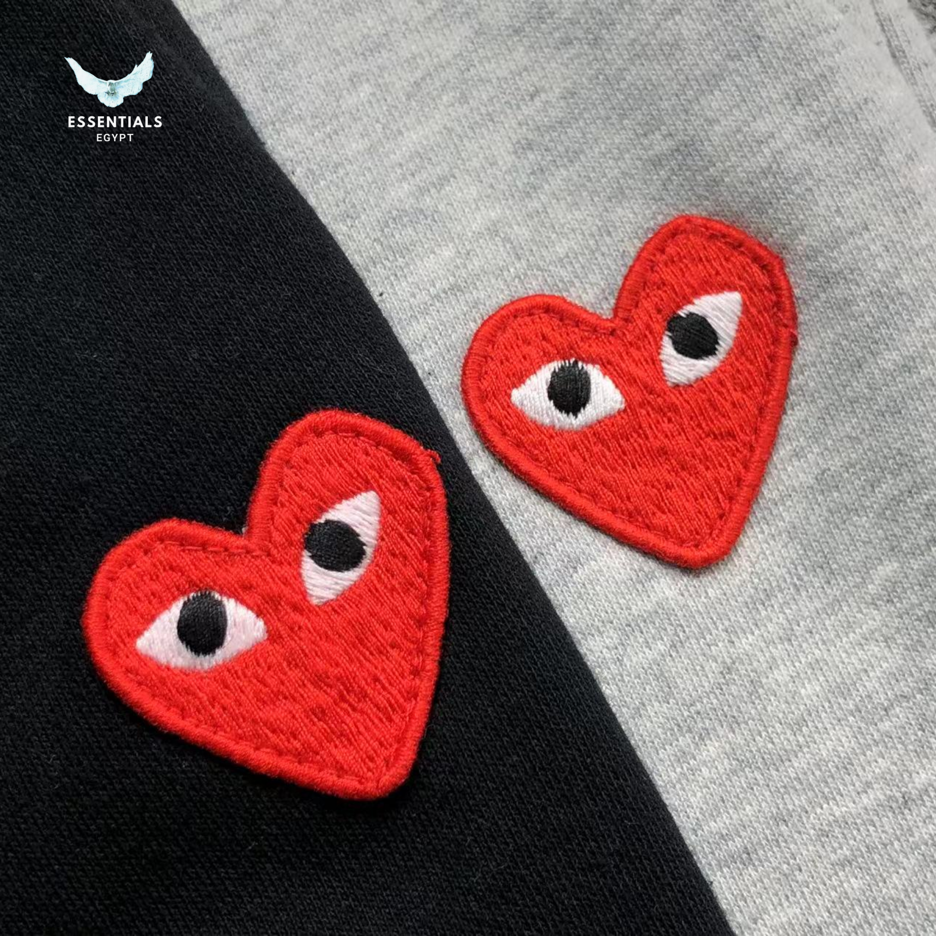CDG Play Trousers – Red Heart