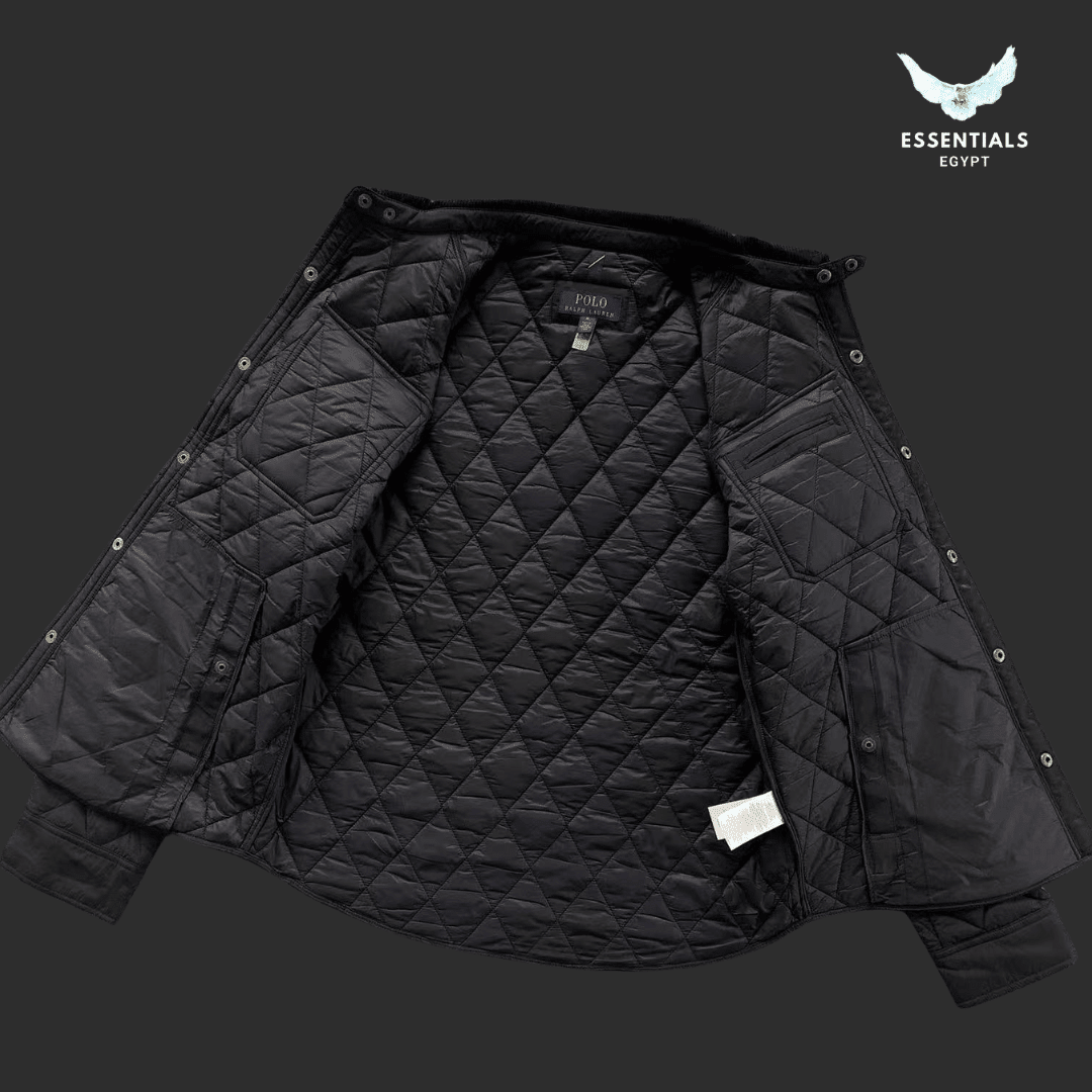 Ralph Lauren Quilted Jacket – Suede Collar Edition - ESSENTIALS EGYPT