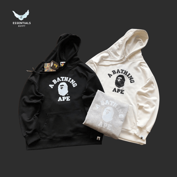 BAPE Ape Head Hoodie – Classic Black & White - ESSENTIALS EGYPT