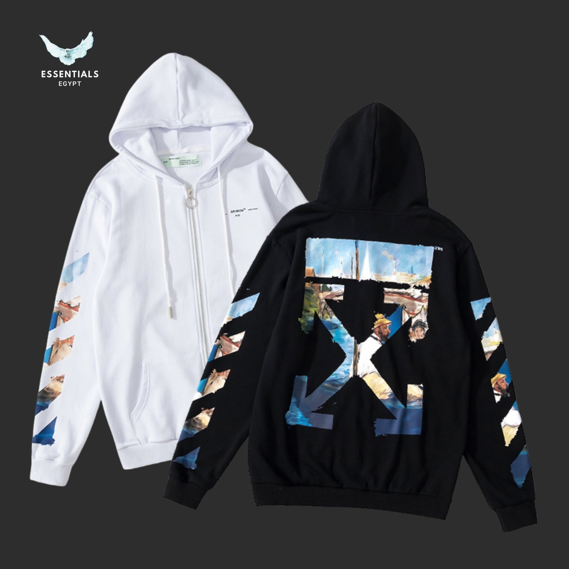 Off-White Monet Painting Arrows Hoodie