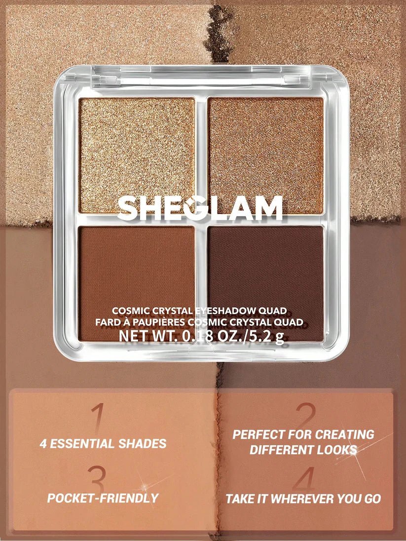 SHEGLAM Cosmic Crystal Eyeshadow Quad – Higher Self - ESSENTIALS EGYPT