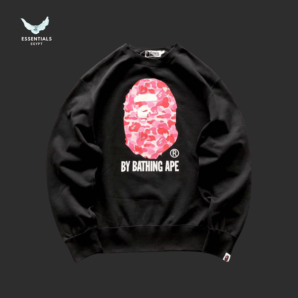 BAPE Sweater – Pink Camo Ape Head - ESSENTIALS EGYPT