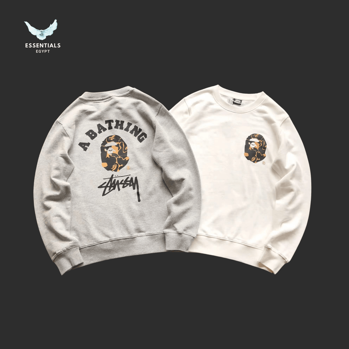 トップス Off White Supreme STUSSY FCRB BAPE SOHP Stussy BAPE Collab Sweater Egypt | Essentials EG