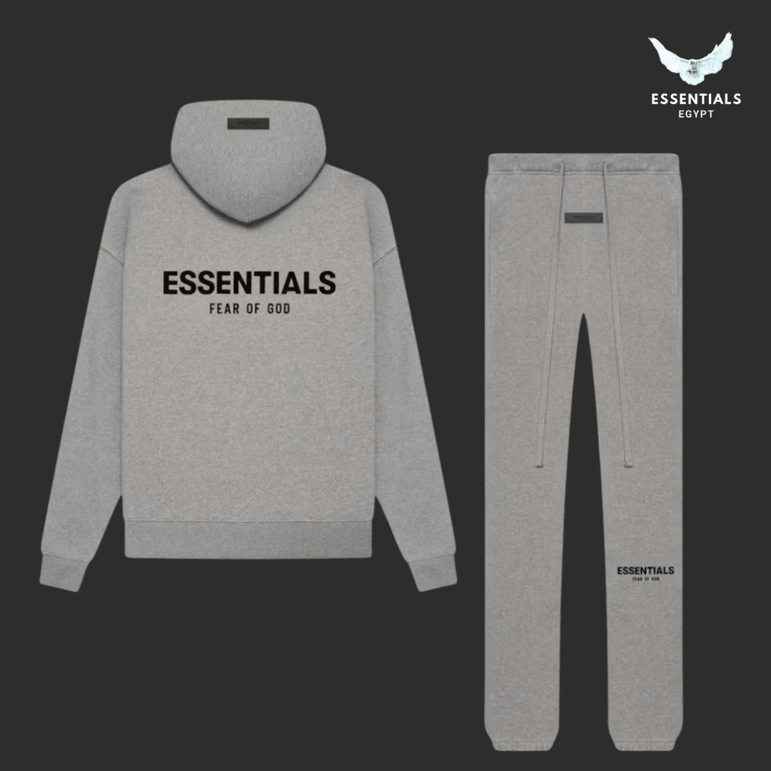 Fear of God Essentials Logo Dark Oatmeal Full Set - ESSENTIALS EGYPT