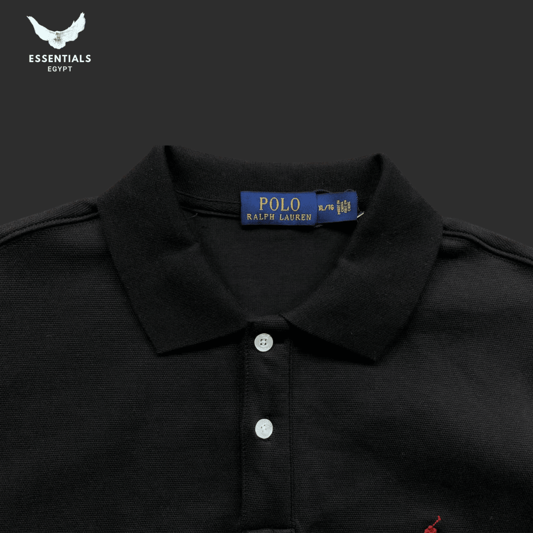 Ralph Lauren Long Sleeve Polo – Black - ESSENTIALS EGYPT