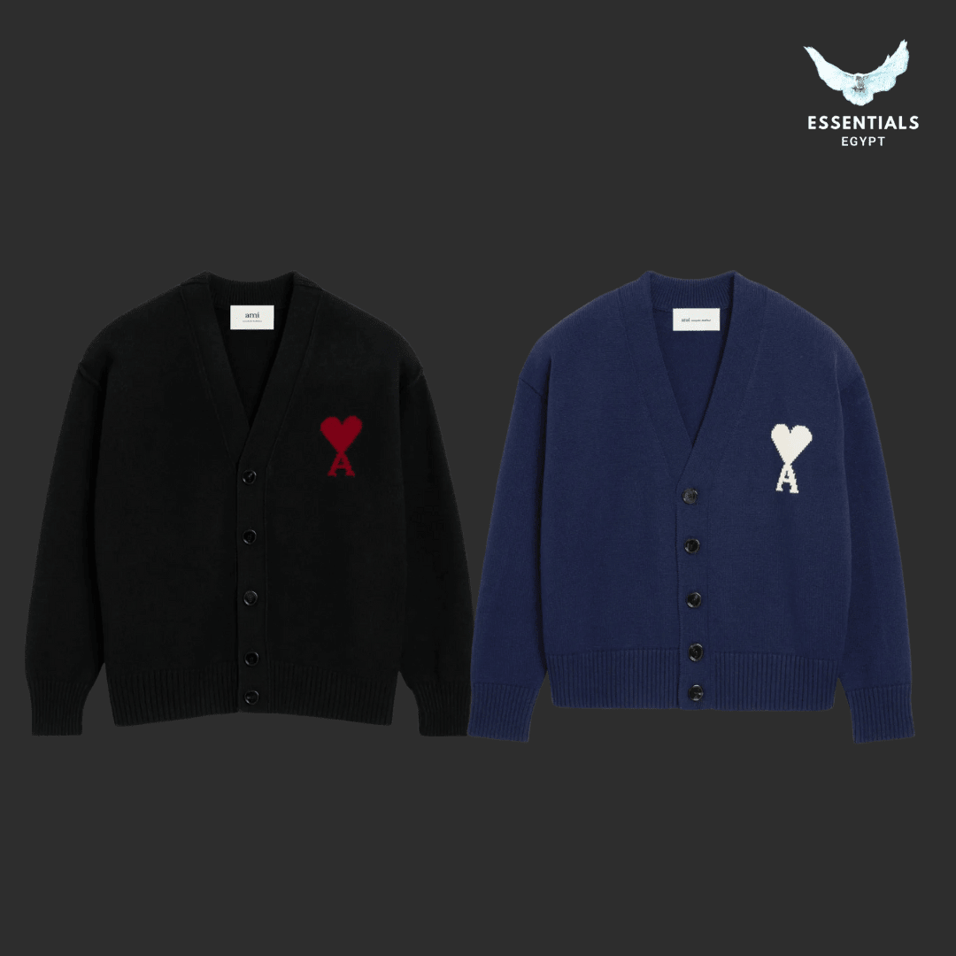 AMI Paris Ami de Coeur Valentine Cardigan Bundle – Black & Navy - ESSENTIALS EGYPT