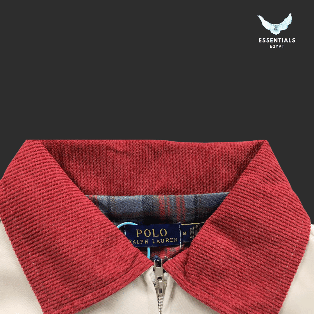 Ralph Lauren Windbreaker Jacket – Red Collar Detail - ESSENTIALS EGYPT
