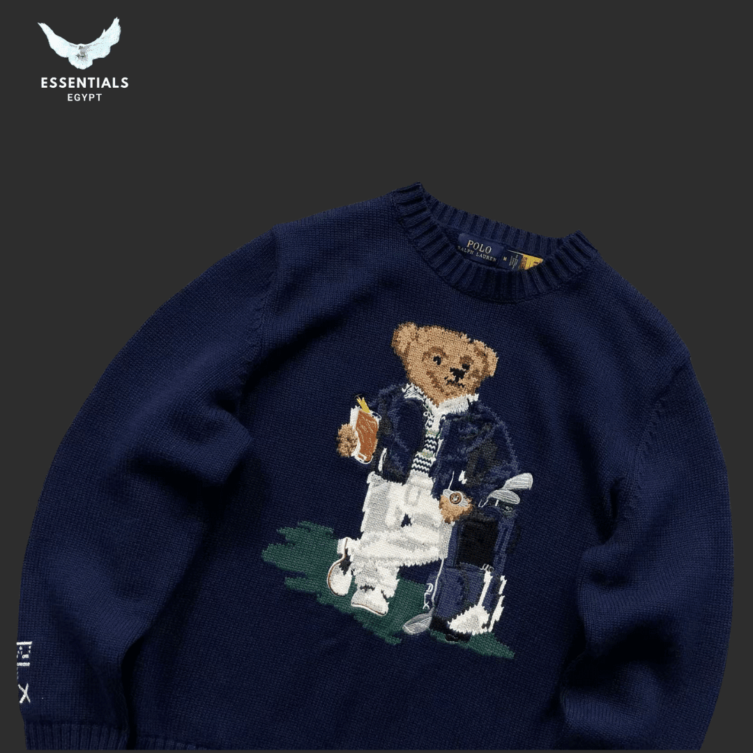 Ralph Lauren Sweater – Polo Bear Navy Knit - ESSENTIALS EGYPT