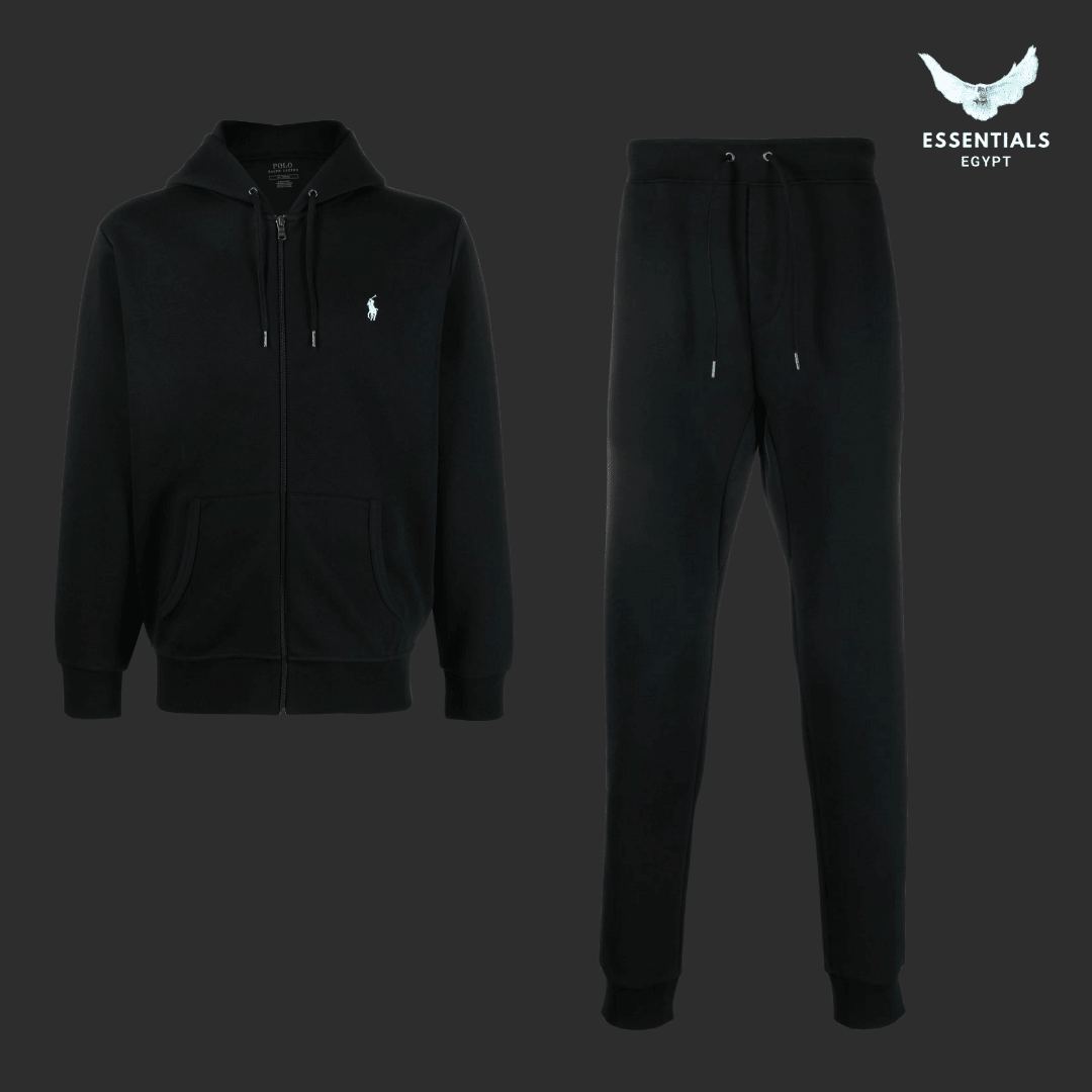 Ralph Lauren Black Zip Hoodie & Joggers Set - ESSENTIALS EGYPT