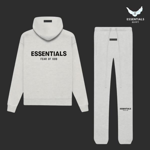 Fear of God Essentials Logo Light Oatmeal Full Set - ESSENTIALS EGYPT