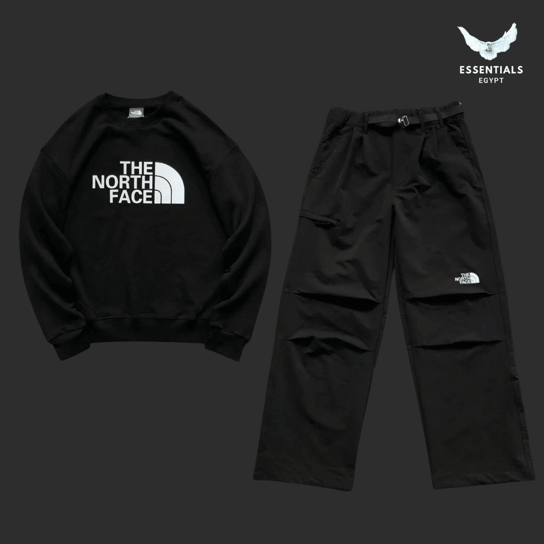 The North Face Logo Sweatshirt & Pants Set – Black - ESSENTIALS EGYPT