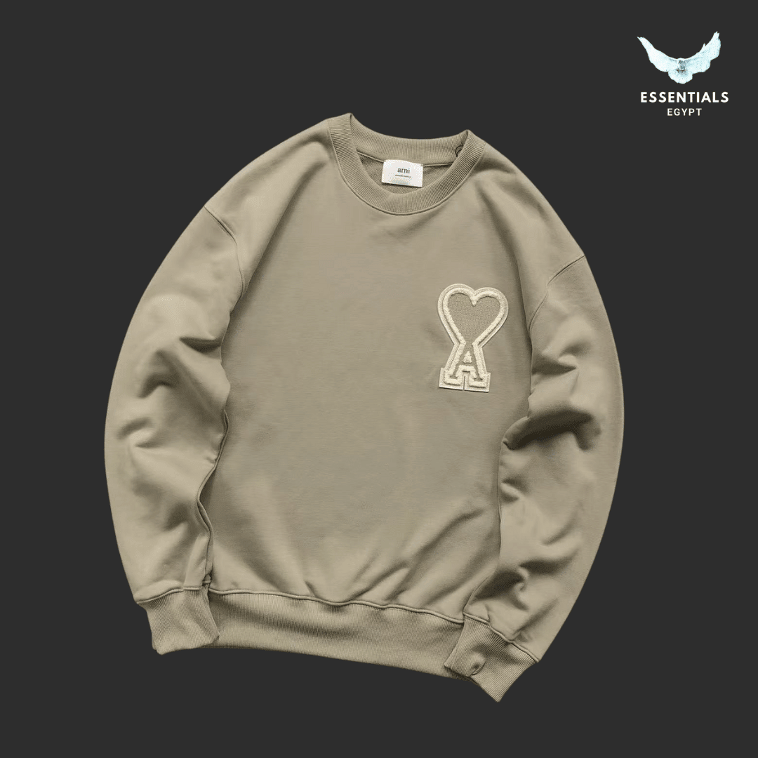 AMI Paris Sweatshirt – Tonal Logo Edition - ESSENTIALS EGYPT