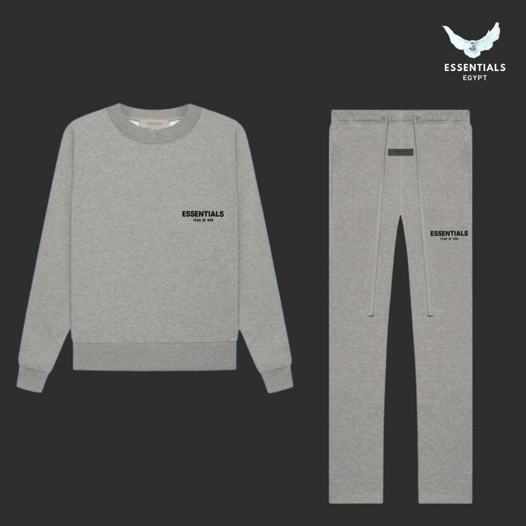 Essentials Fear of God Dark Oatmeal Crewneck & Sweatpants Set - ESSENTIALS EGYPT