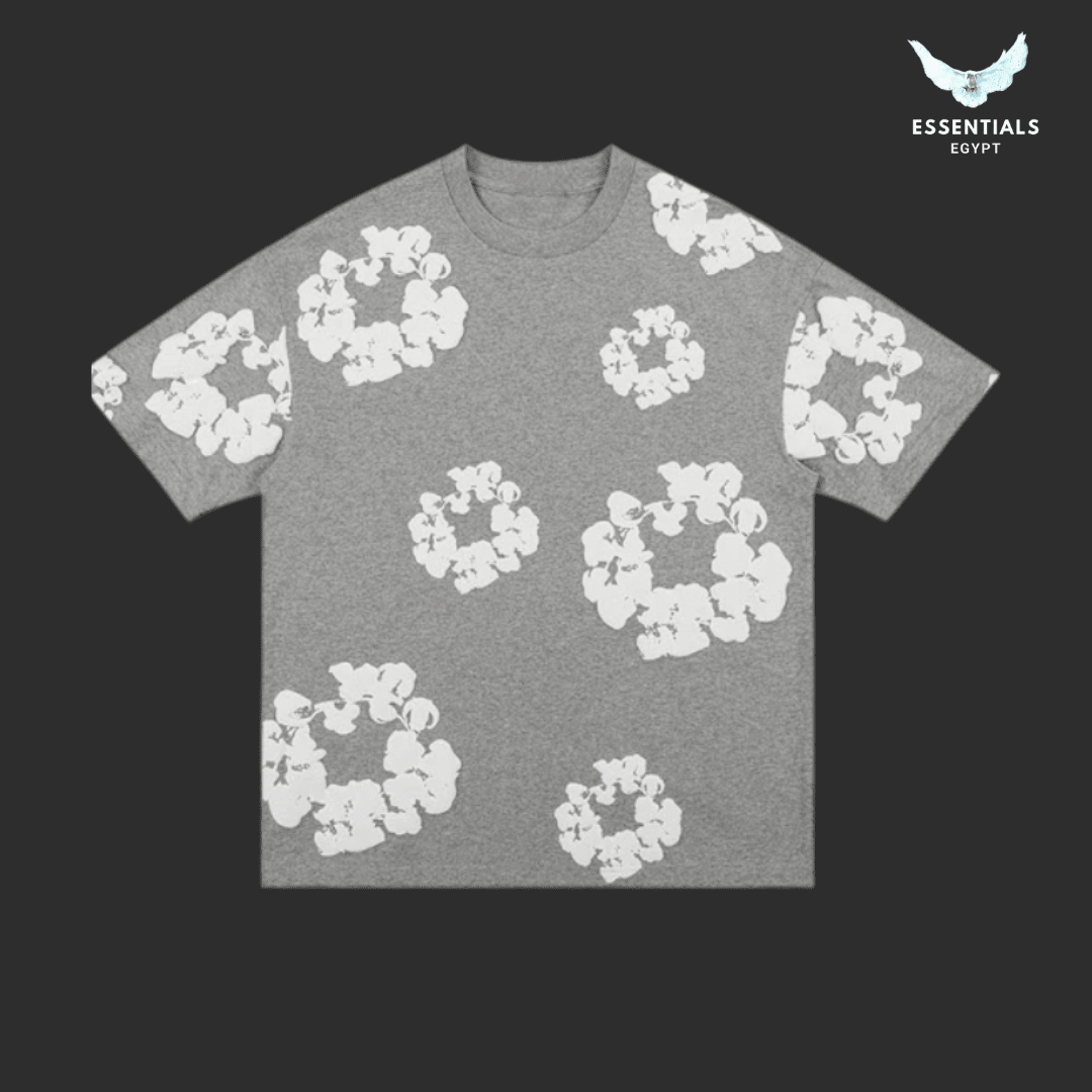 Denim Tears Cotton Wreath T-Shirt & Shorts – Grey - ESSENTIALS EGYPT