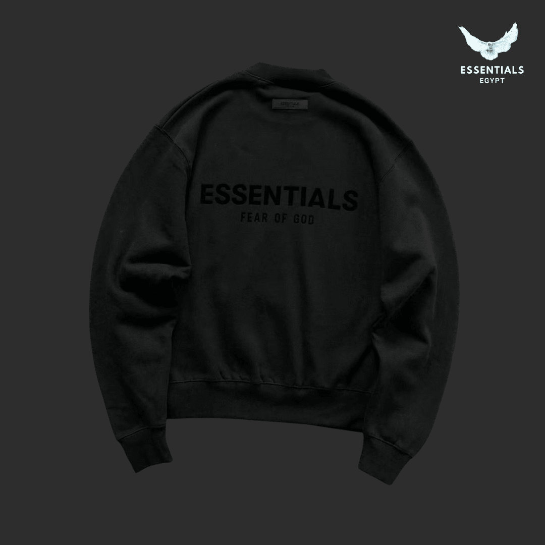 Fear of God Essentials Black Crewneck & Sweatpants Set - ESSENTIALS EGYPT