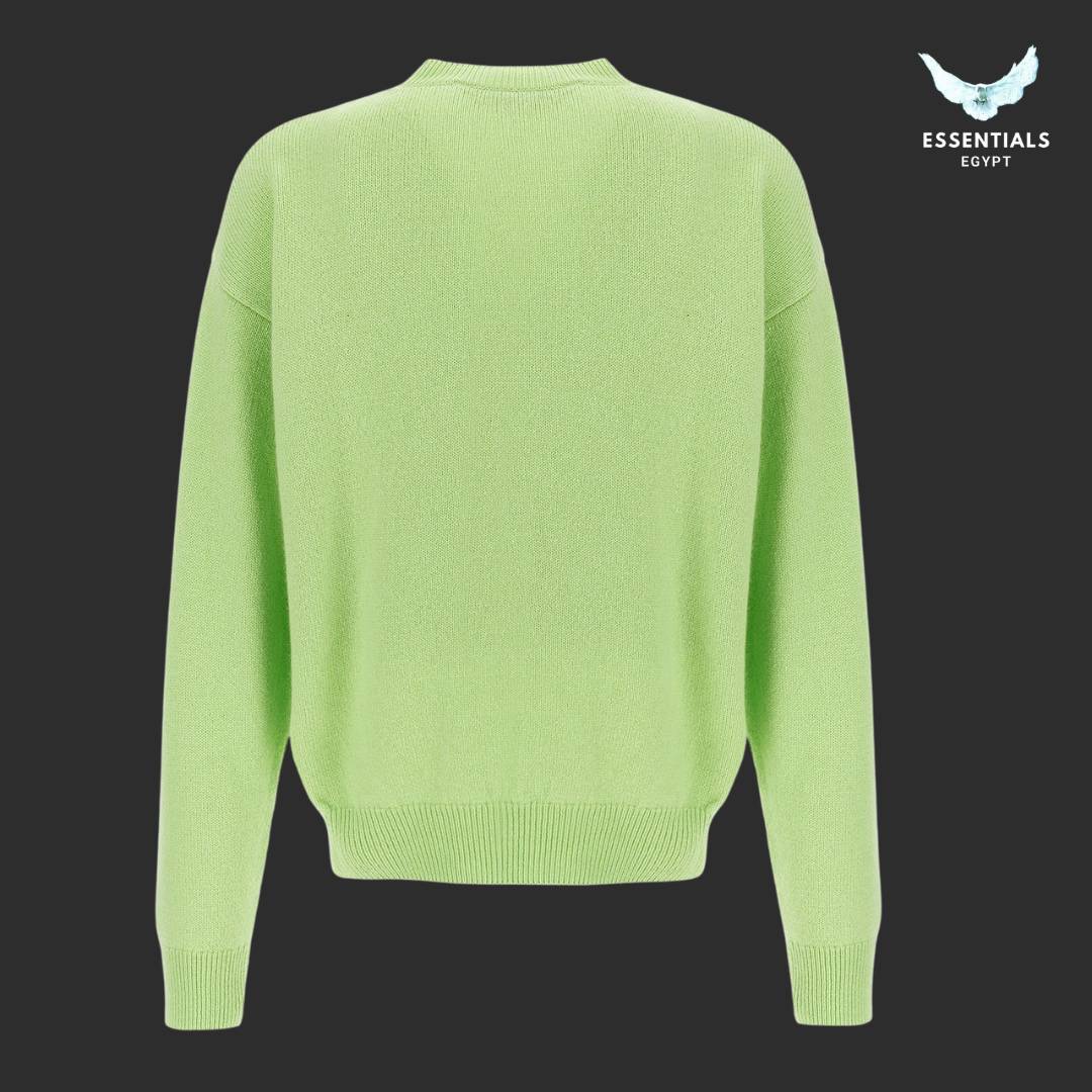 Palm Angels Douby Intarsia-Knit Jumper in green with bold graphic knit