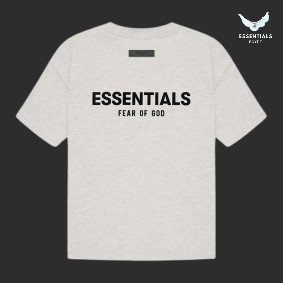 Fear of God Essentials Logo Light Oatmeal T-Shirt & Shorts Set - ESSENTIALS EGYPT