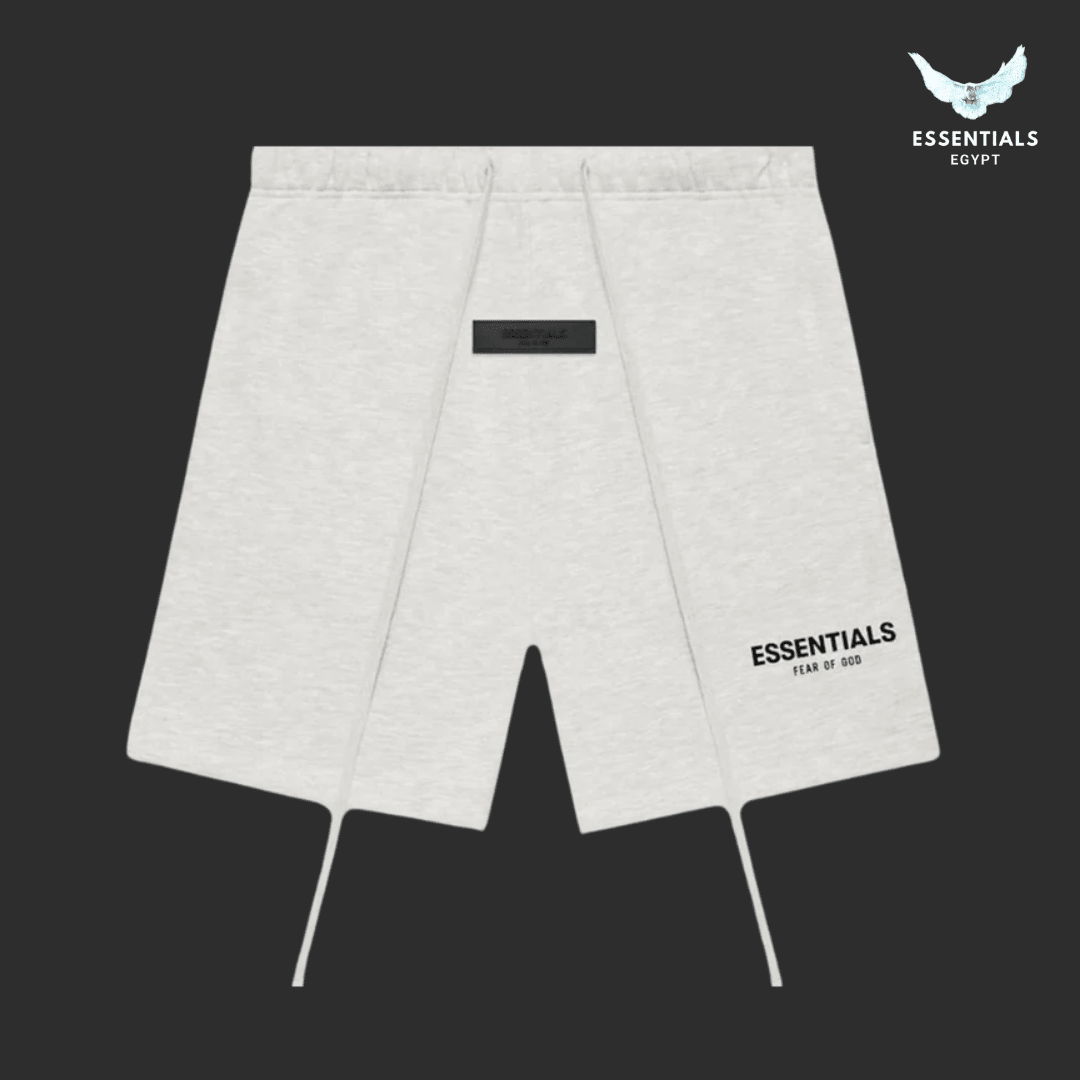 Fear of God Essentials Logo Light Oatmeal T-Shirt & Shorts Set - ESSENTIALS EGYPT
