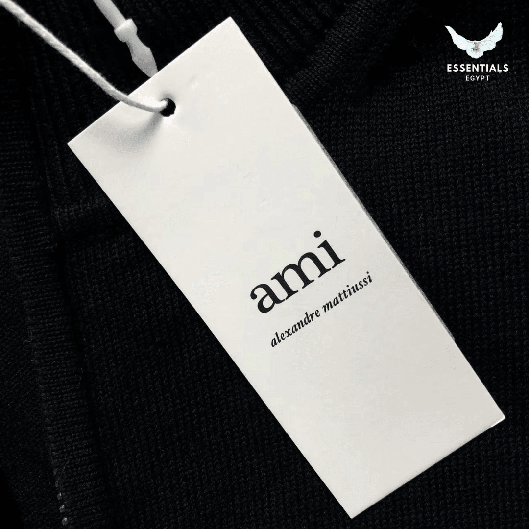 AMI Paris Sweatshirt – Zip - Up Minimal Logo - ESSENTIALS EGYPT