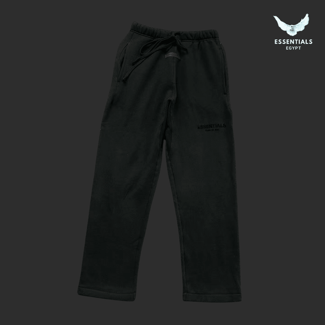 Fear of God Essentials Black Crewneck & Sweatpants Set - ESSENTIALS EGYPT
