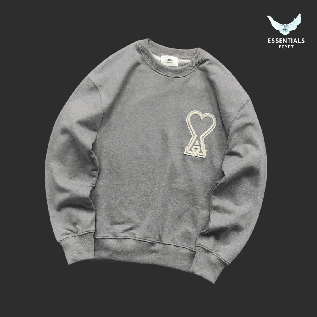 AMI Paris Sweatshirt – Tonal Logo Edition - ESSENTIALS EGYPT