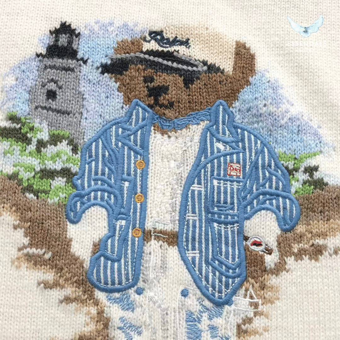 Ralph Lauren Polo Bear Sweatshirt – Cream Knit - ESSENTIALS EGYPT