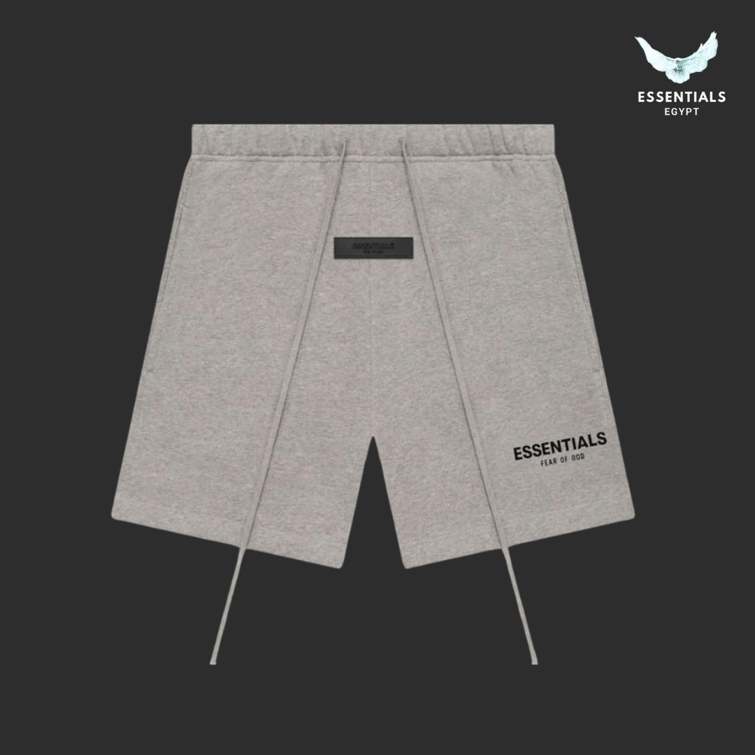 Fear of God Essentials Logo Dark Oatmeal T-Shirt & Shorts Set - ESSENTIALS EGYPT