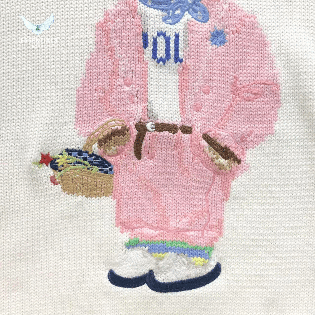 Ralph Lauren Bear Sweater – Pink Outfit Edition - ESSENTIALS EGYPT