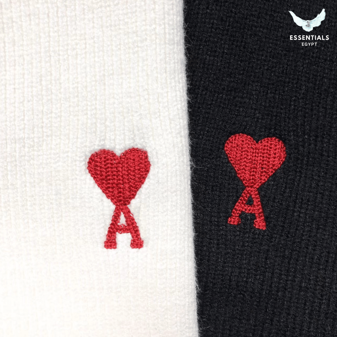 AMI de Coeur Knit Polo – Half Zip - ESSENTIALS EGYPT