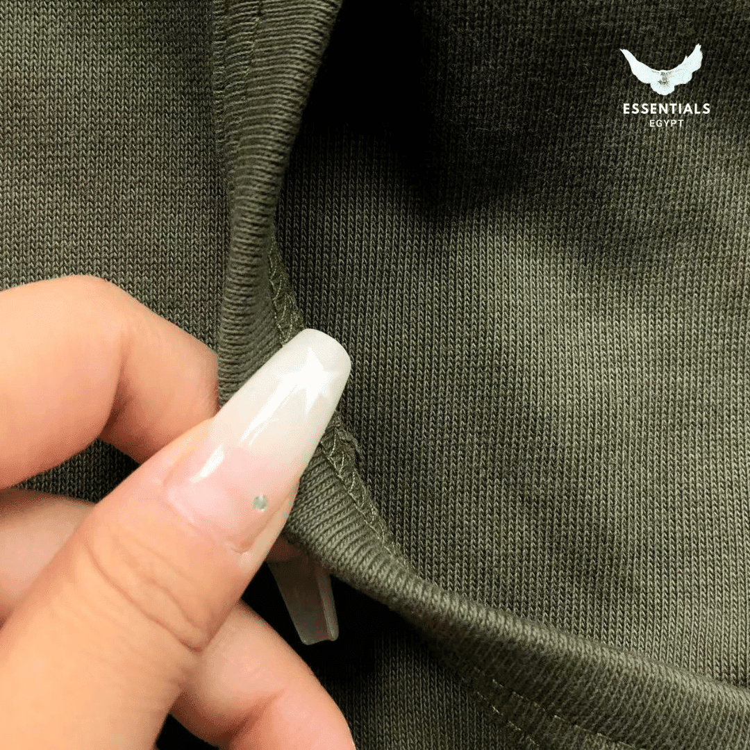 Ralph Lauren Polo Collar Sweatshirt – Olive & Beige - ESSENTIALS EGYPT