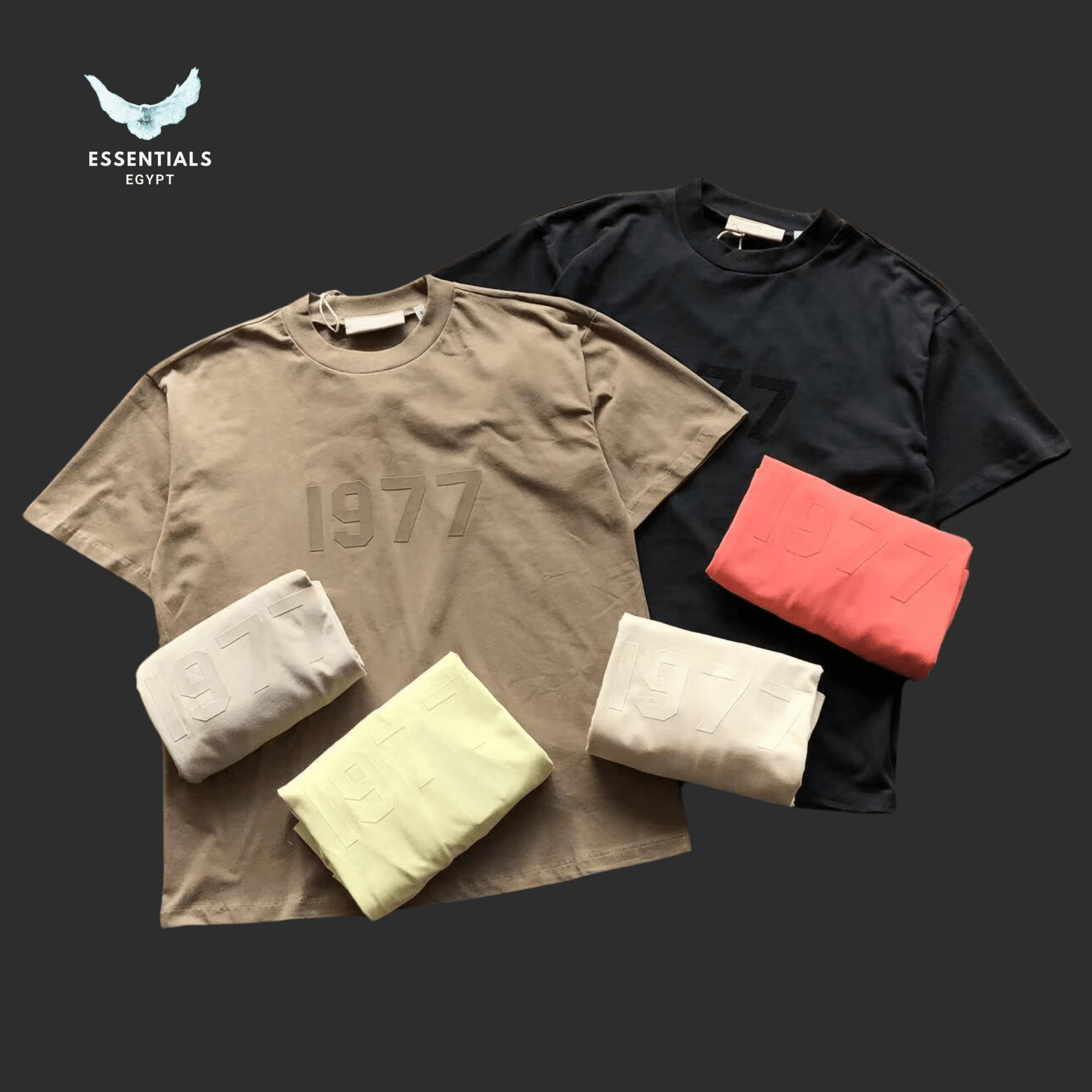 Esseentials Rapper T Essentials 1977 Logo T-Shirt Egypt | Essentials EG