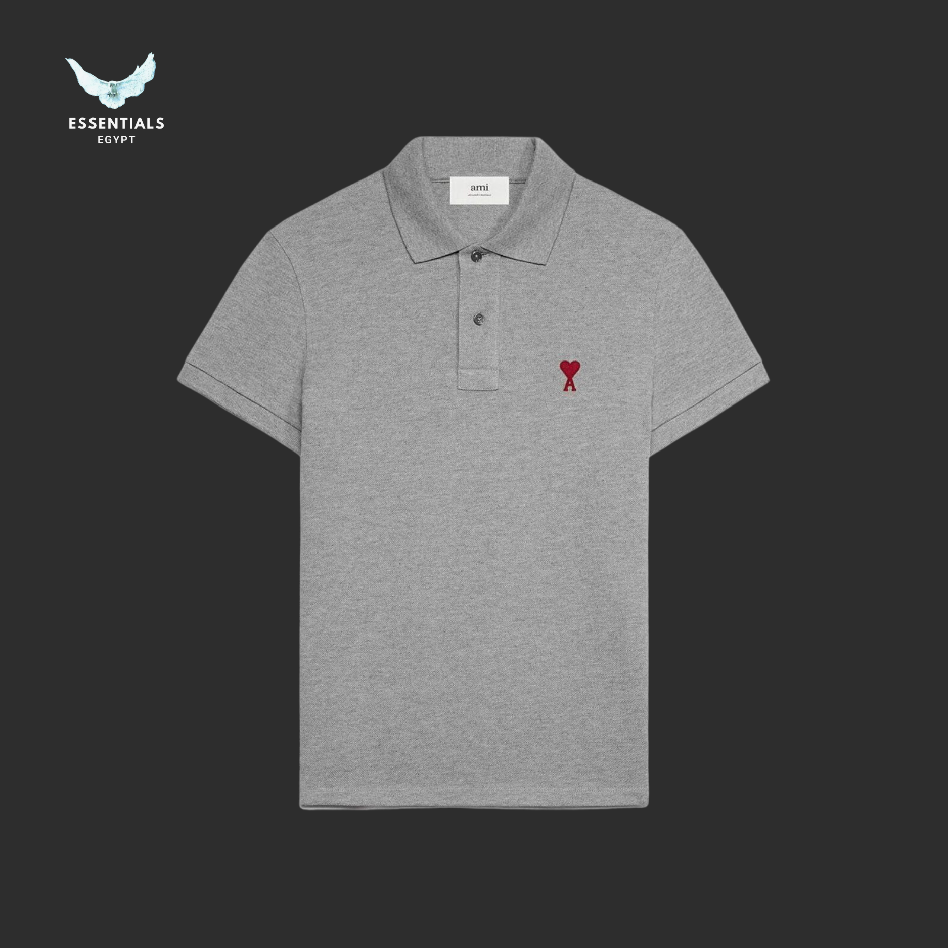 AMI Paris Ami de Coeur organic-cotton polo shirt