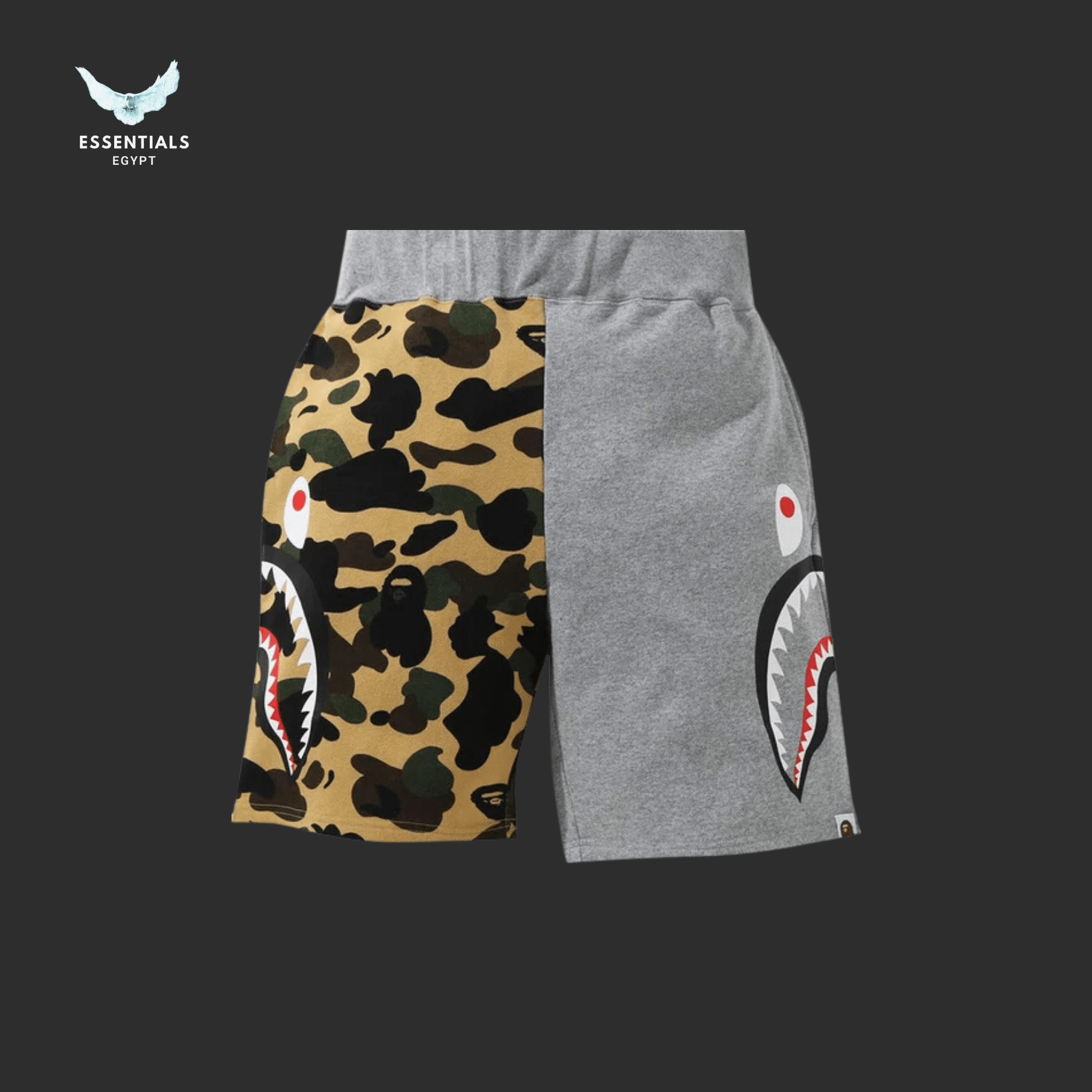 Half Camo Black And Camo Bape Shorts Bape Shorts Size Large Half