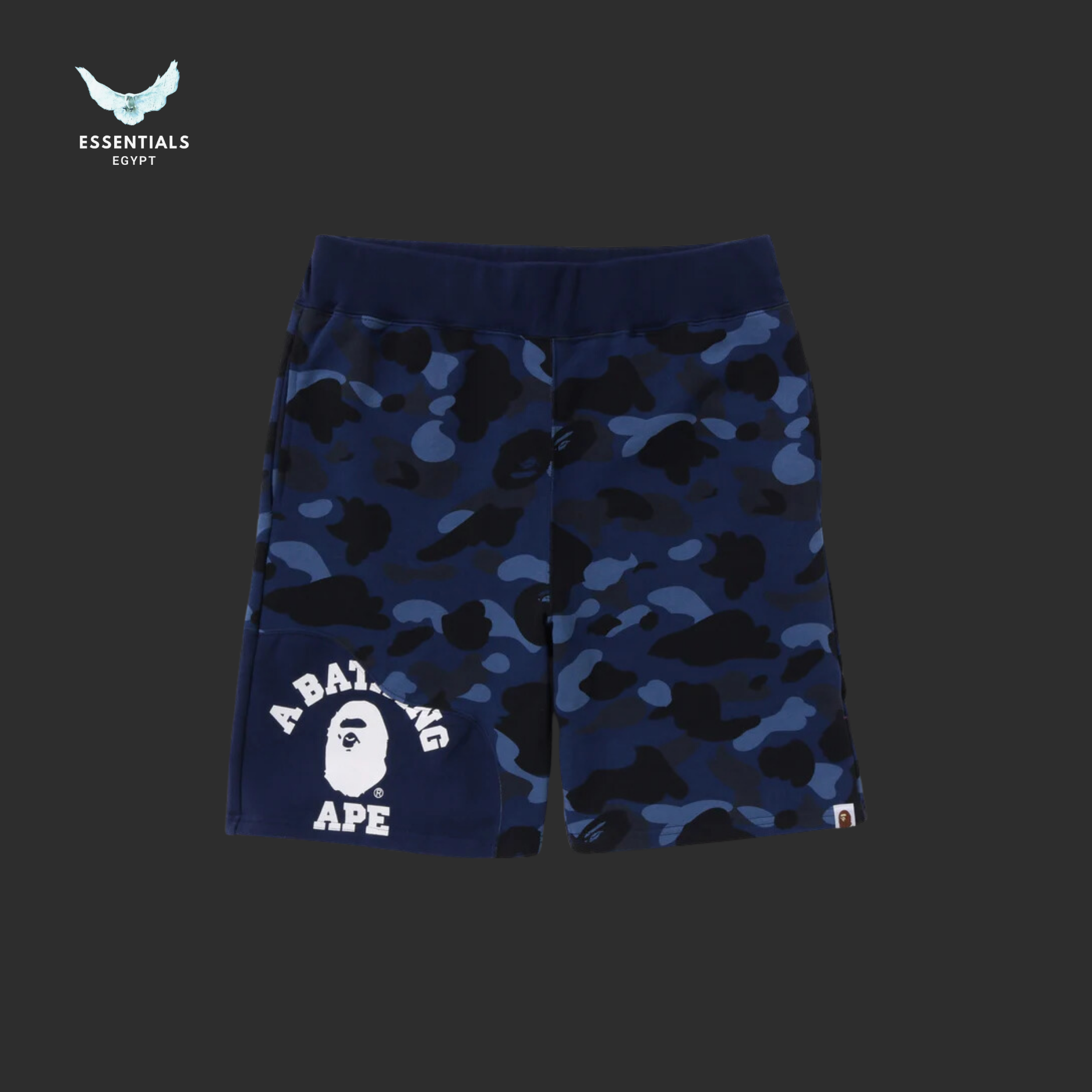 BAPE Color Camo Cutting Sweat Shorts 'Navy'