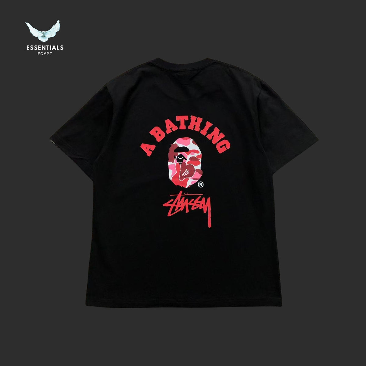Stüssy x BAPE Pink Camo College Tee