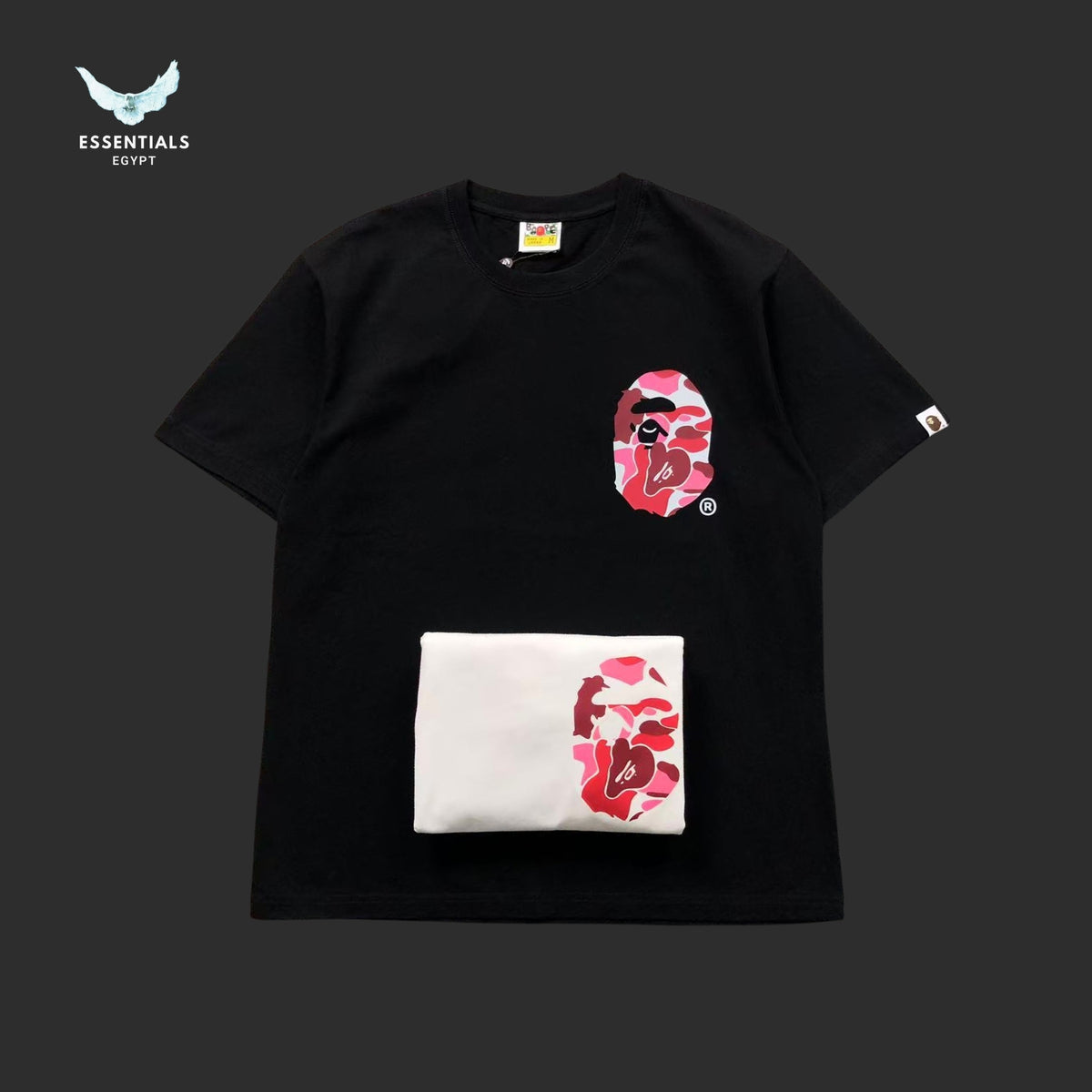 Stüssy x BAPE Pink Camo College Tee