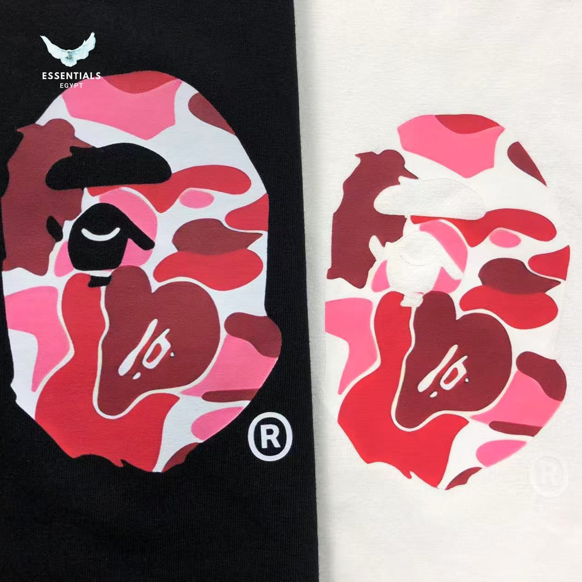 Stüssy x BAPE Pink Camo College Tee