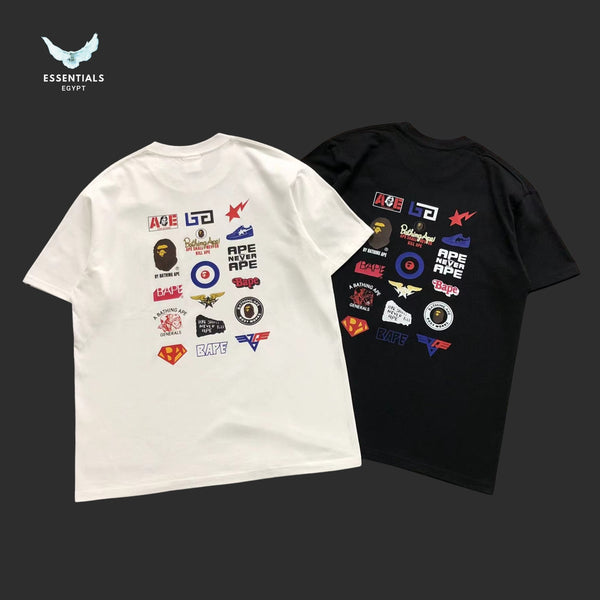 BAPE Multi Logo Collage Back Print Tee