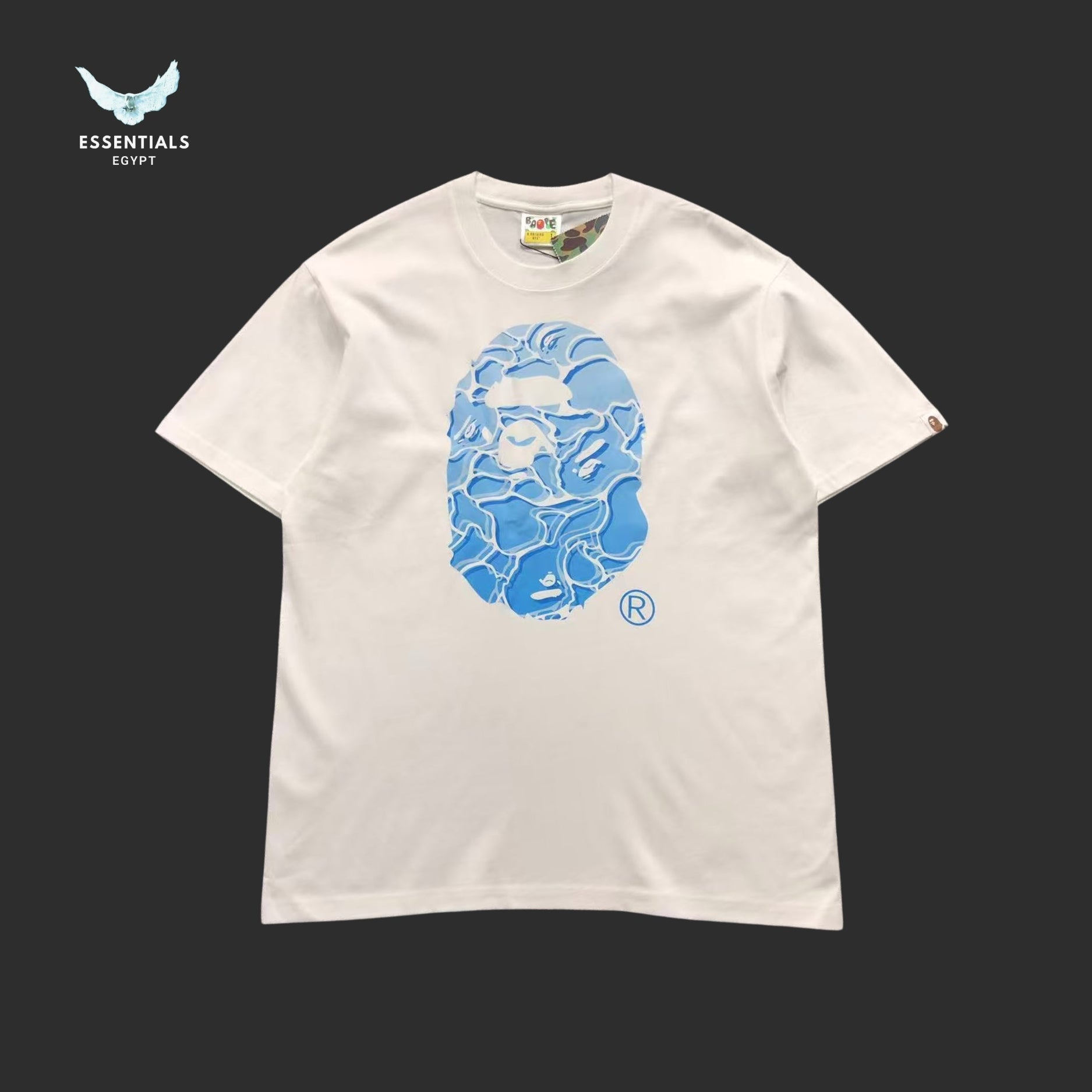 BAPE ABC Sea Surface Camo Ape Head Tee