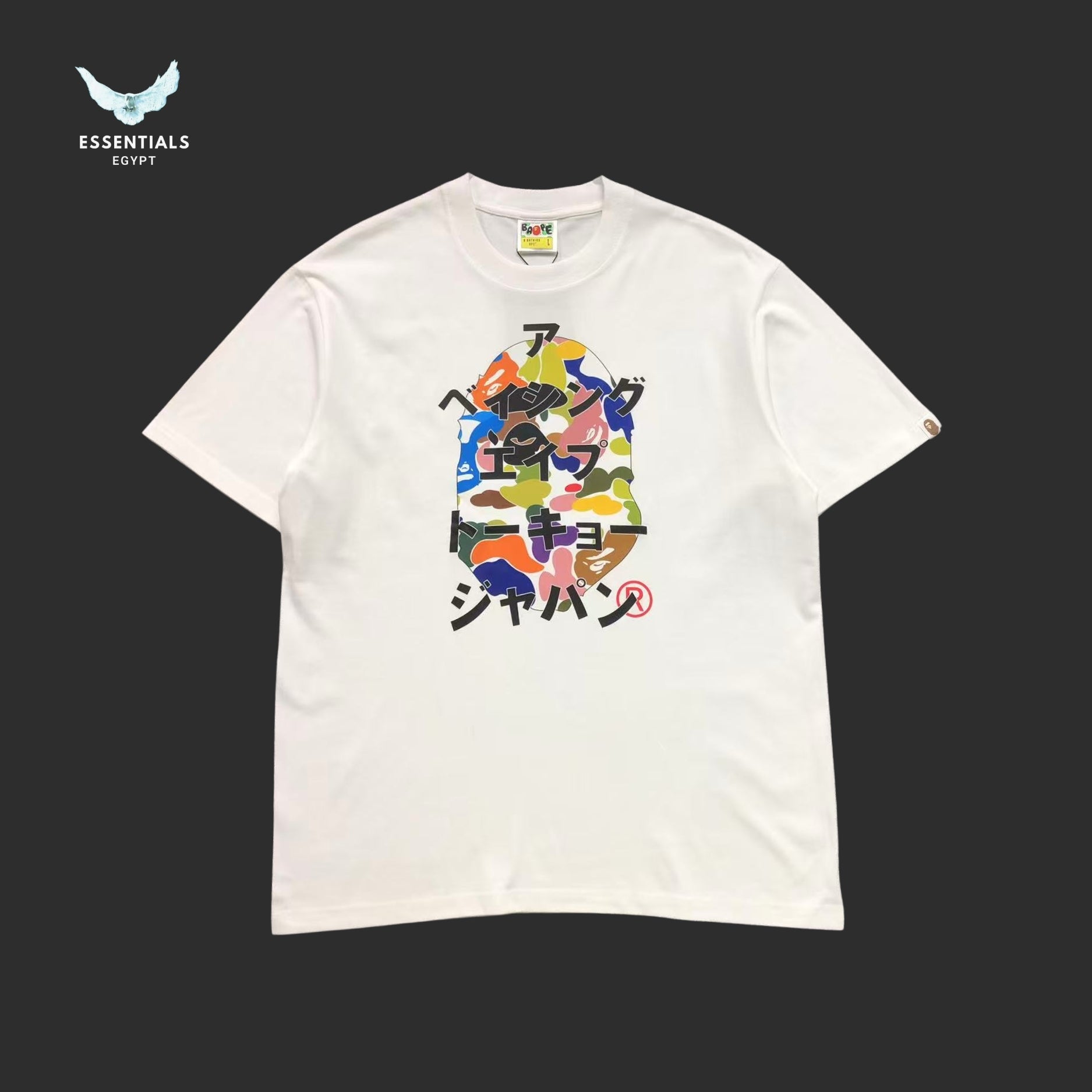 BAPE Multi Camo BAPE Katakana RLX Tee
