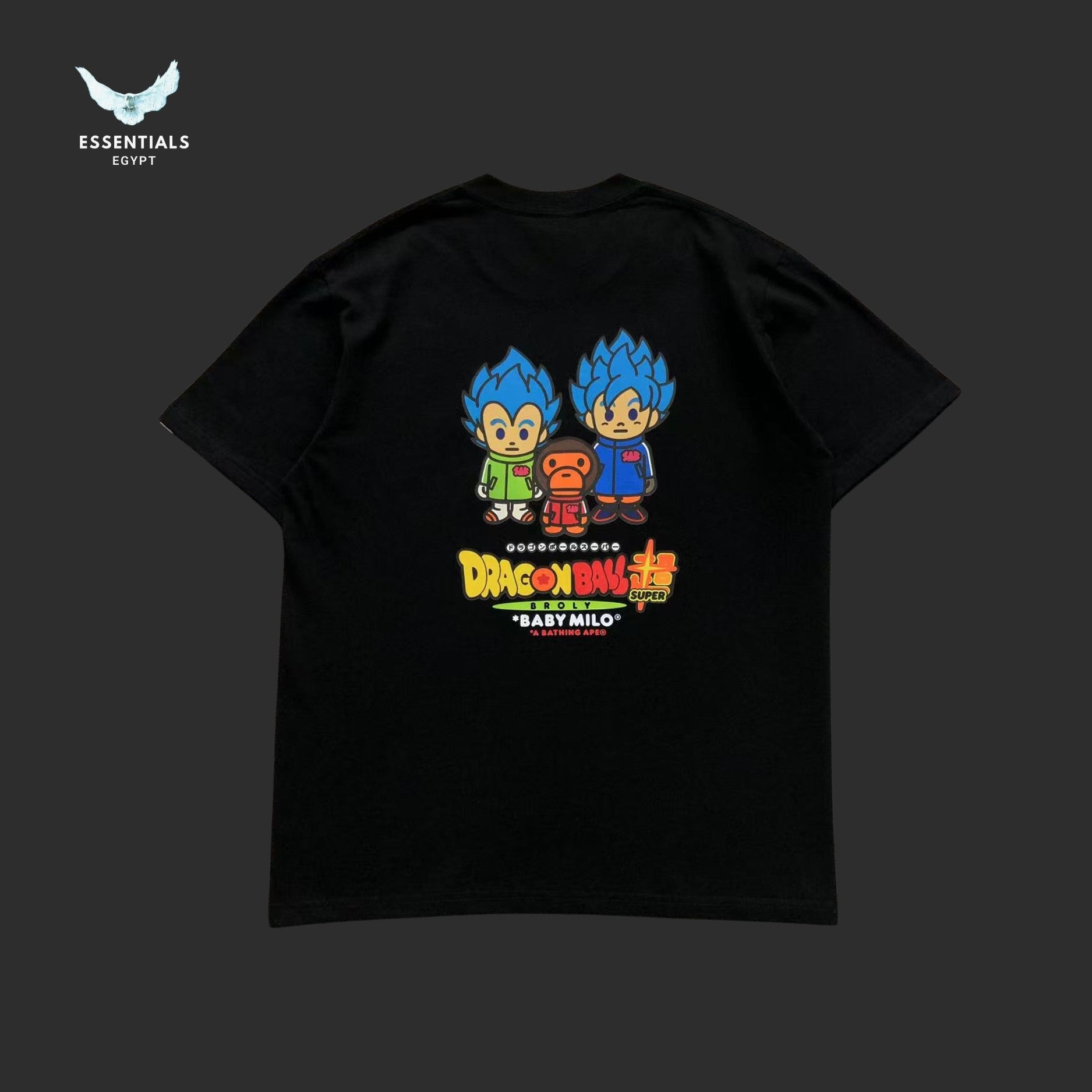 BAPE x Dragon Ball Z Super Saiyan Vegeta & Son Goku Baby Milo Tee