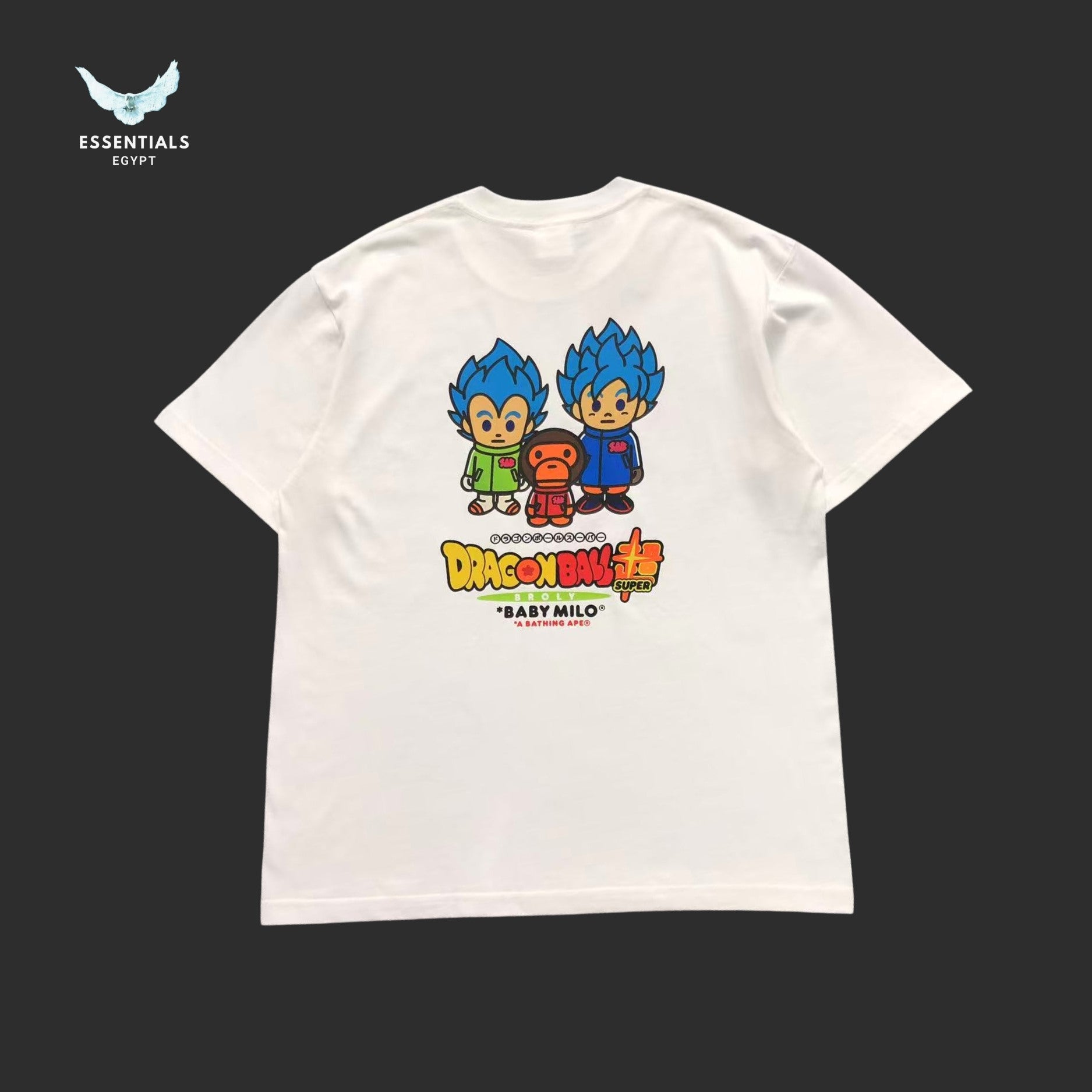 BAPE x Dragon Ball Z Super Saiyan Vegeta & Son Goku Baby Milo Tee