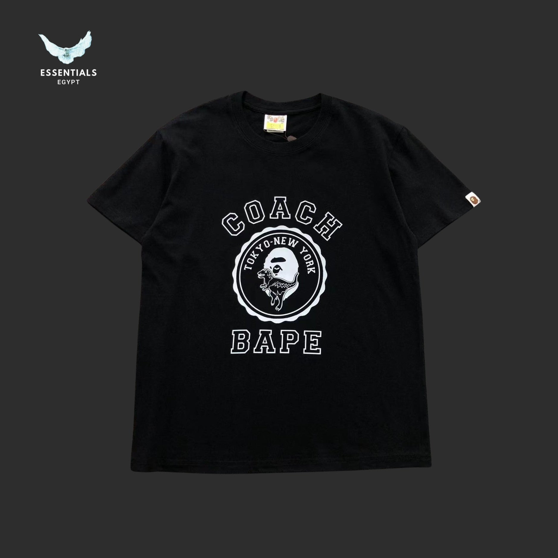 BAPE x Coach College Tee Black