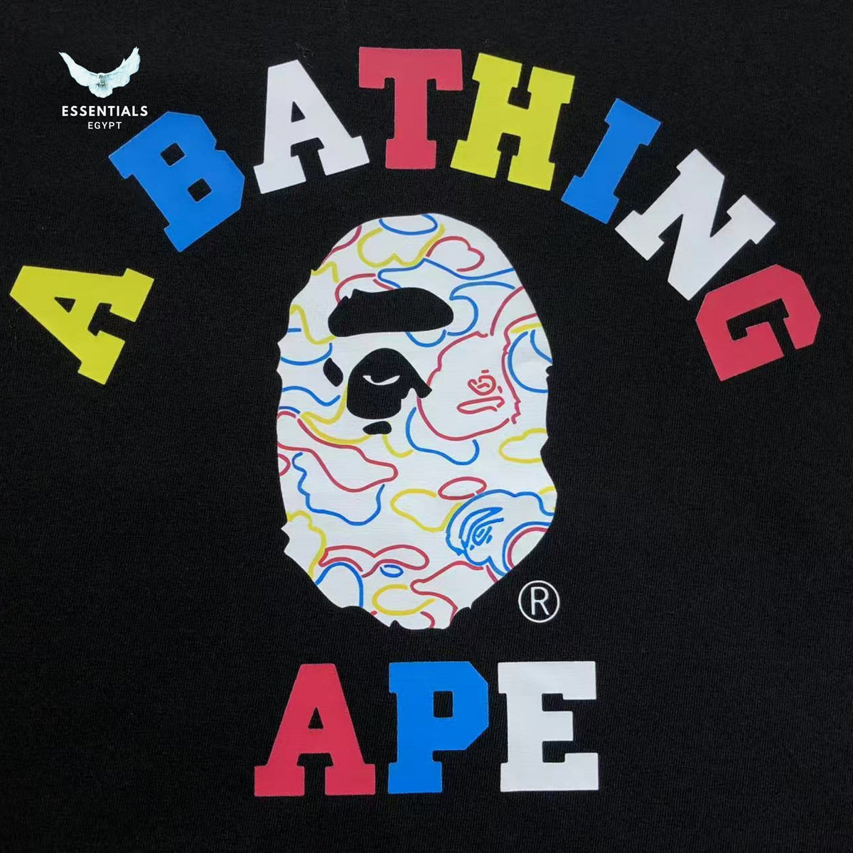BAPE Neon Camo College Tee