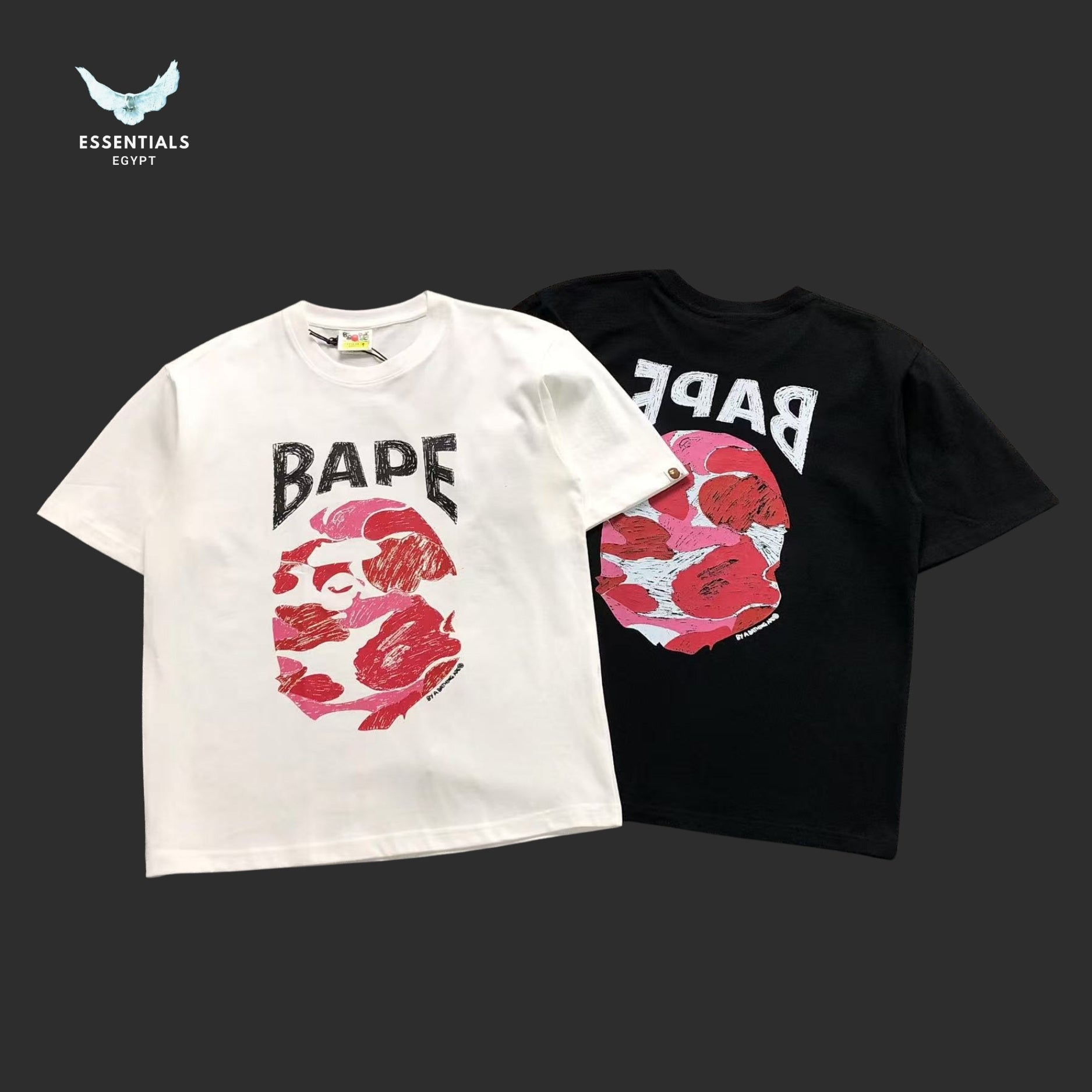 BAPE Crayon Camo Big Ape Head Tee