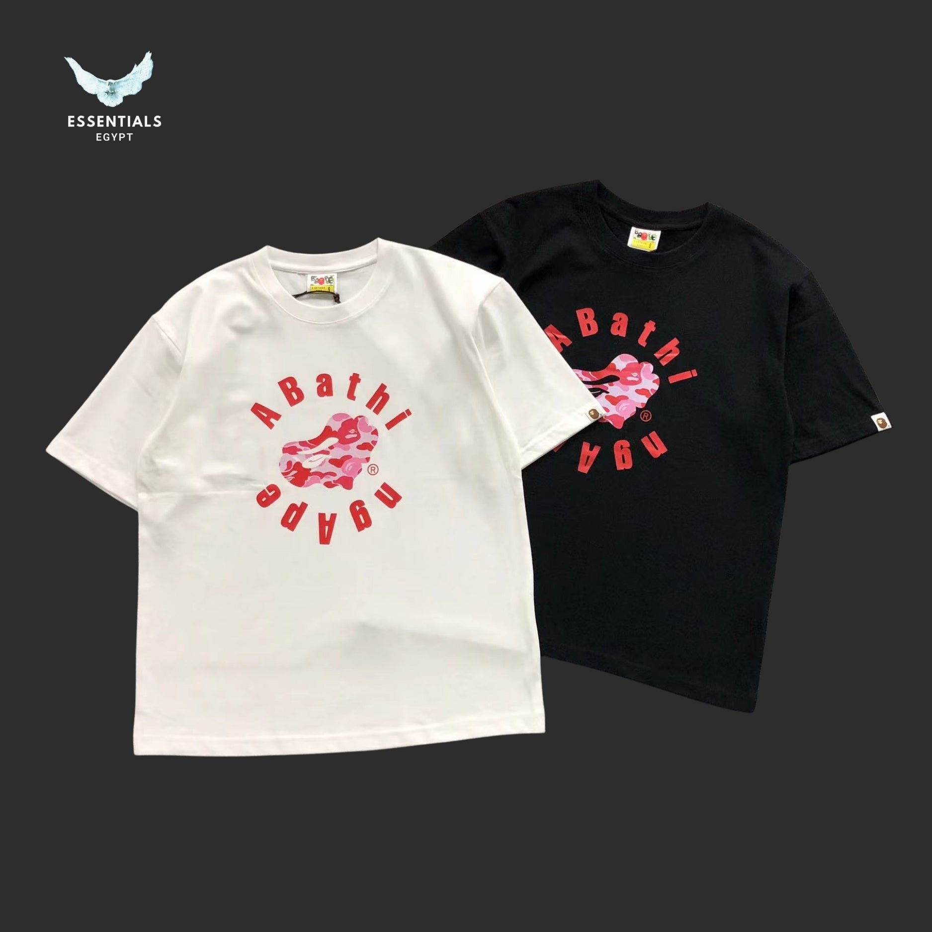 BAPE Pink ABC Camo Ape Head Tee
